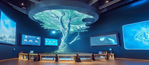 多媒體展廳全息幻影設(shè)備-立體幻影成像內(nèi)容設(shè)計-一筆一畫科技